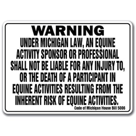 Signmission 14 in Height, Aluminum, 14" x 10", WS-A-1014-Michigan WS-A-1014-Michigan